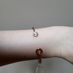 Kate Spade “Spot the Spade” Rose Gold Tone Hinged Bracelet, New With Tags